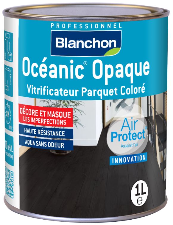 Blanchon Vitrificateur Oceanic coloré opaque - 1 L - Noir