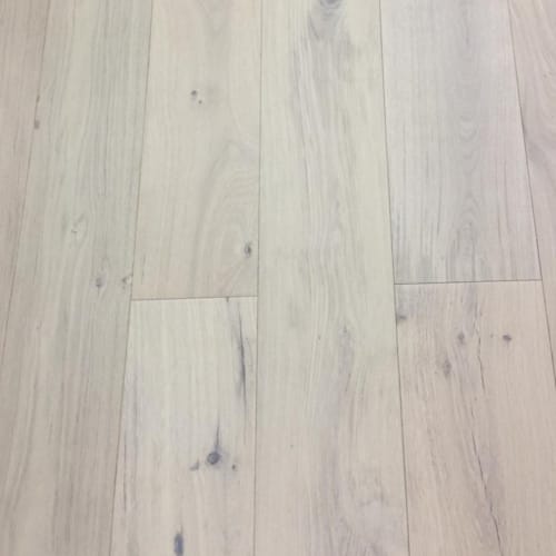 Parquet semi-massif chêne - Rustique préhuilé blanchi - 10 x 158 x 1220 mm