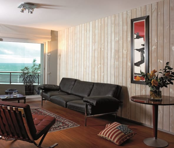 Lambris Verniland Pure Callao - Brut de sciage - Opaline - 18 x 165 x 2500 mm