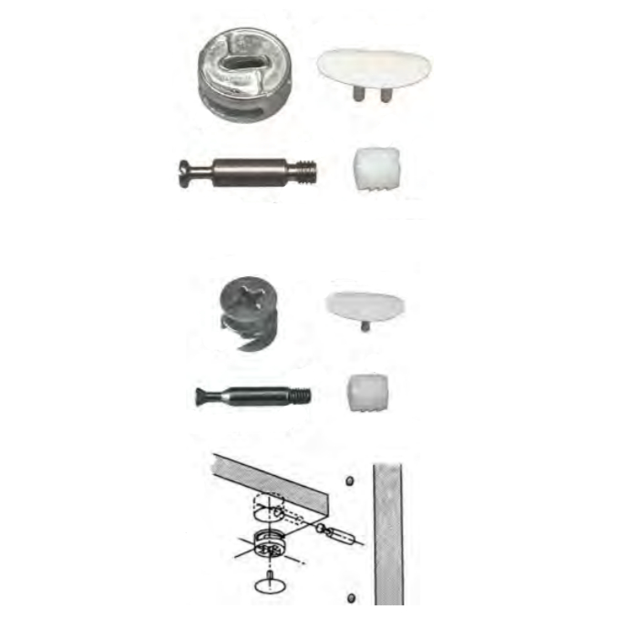 2 Jeux Assemblage Excentrique 6 m x 27 mm