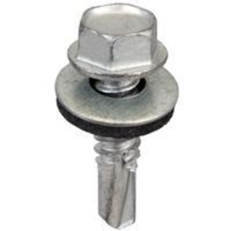 Weasyfix Vis bi-métal auto-forante de 25 mm avec joint néoprène et tête SW de 8 mm