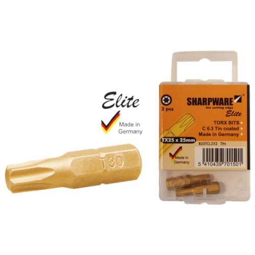 Bits Elite 25 mm 1/4" C6.3 TX 40 Tin 2 Pcs