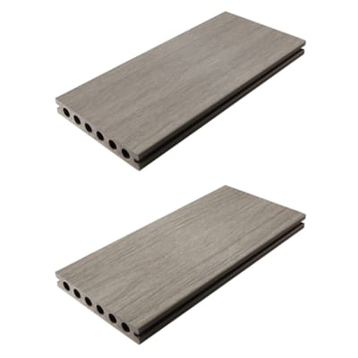 Terrasse Fiberdeck composite tubulaire 22,5 x 138 x 4000 mm - light grey creux