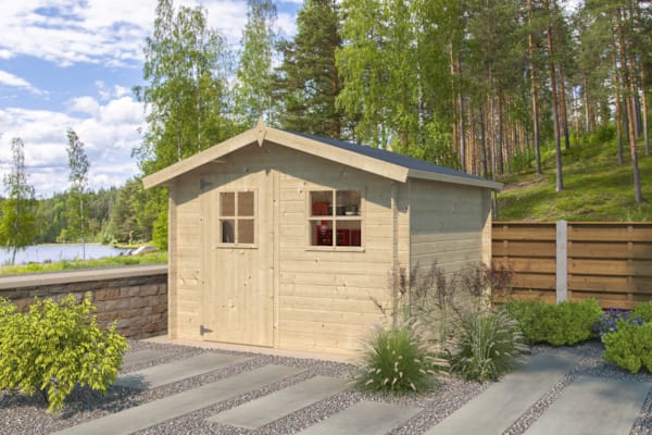 Chalet classique Luzern 19 mm - 265 x 265 cm + auvent 15 cm