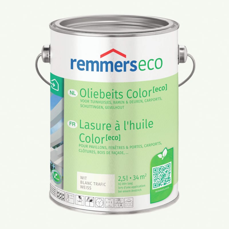 Remmers Lasure à L'Huile Color Eco 0,75 L - Blanc Trafic