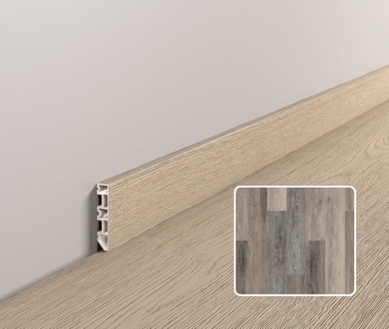 Plinthe moderne Coretec ESSENTIALS - Blackstone Oak - 3707- 13 x 58 x 2400 mm