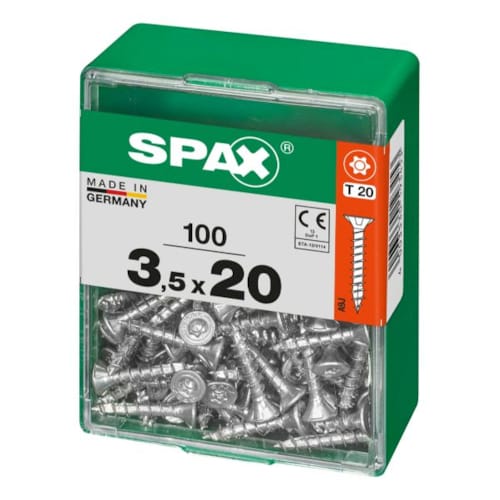 SPAX vis T-STAR+ WIROX - 3,5x20 M (boite 100 pces)
