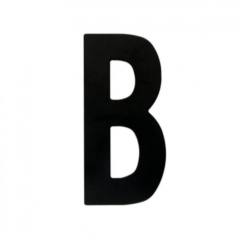 Chiffre Lettre Plat B Noir pour numéro de maison