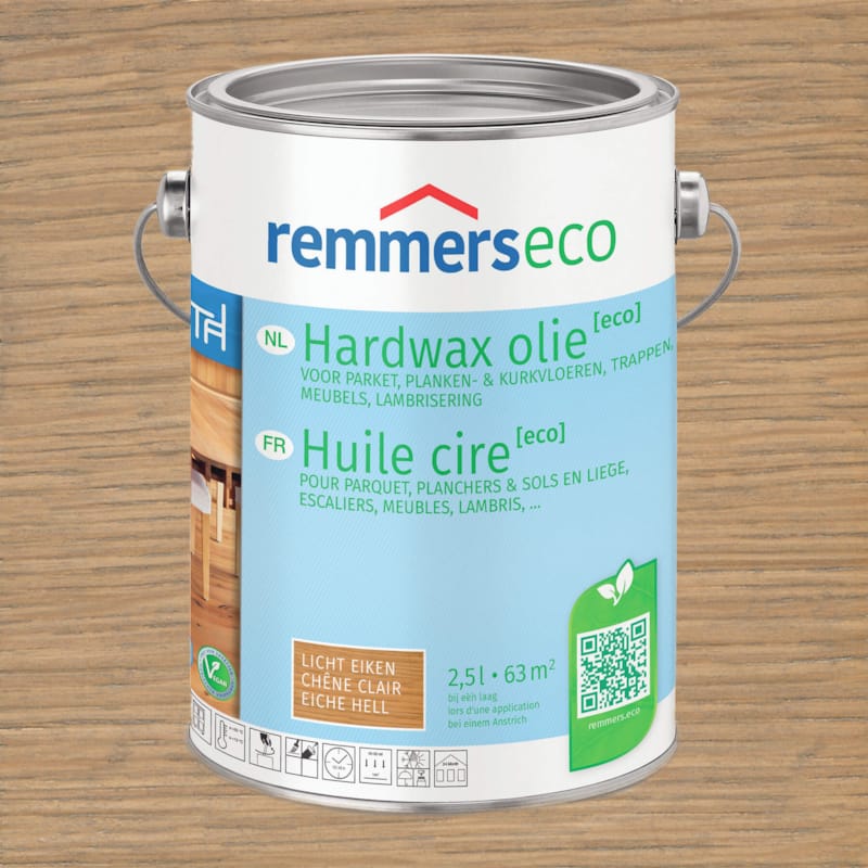 Remmers Huile Cire Eco 0,375 L - Gris argenté