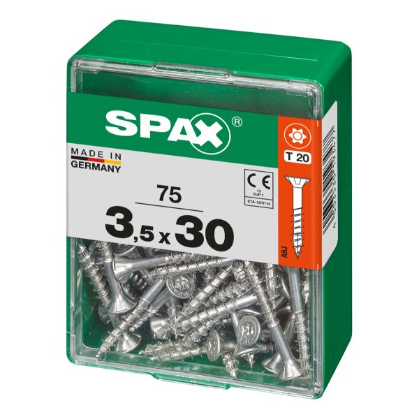 SPAX vis T-STAR+ WIROX - 3,5x30 M (boite 75 pces)