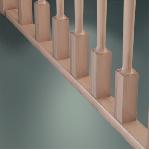 LB1 - Lisse basse - Chêne 38x50 L 2m