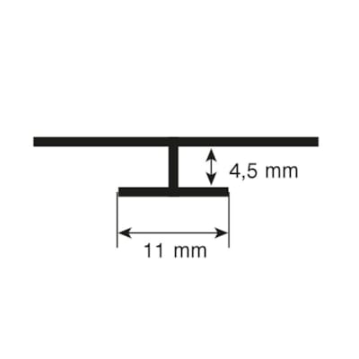 T-profile Rocko 2800 mm argent