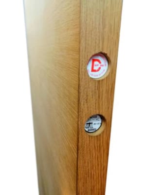 Porte coupe-feu 30' chene placage horizontal 2015 x 830 mm