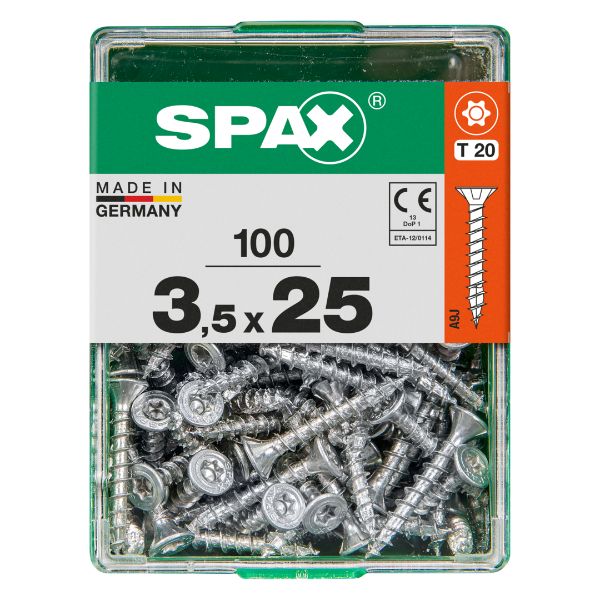 SPAX vis T-STAR+ WIROX - 3,5x25 M (boite 100 pces)