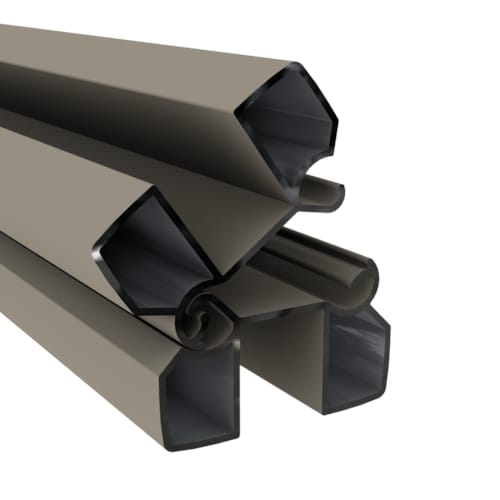 Duofuse Poteau Charnière en Aluminium gris stone 82x82x3000 mm