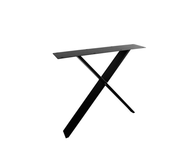 Pieds de table en métal X - Exclusive Line noir - 720 x 780 mm (2 pièces)