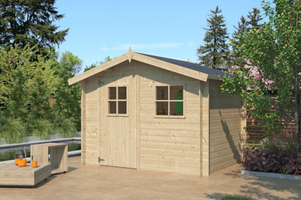 Chalet classique Luzern 19 mm - 265 x 205 cm + auvent 15 cm