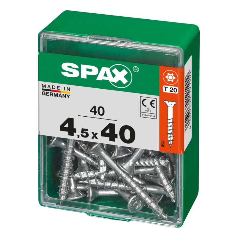 SPAX vis T-STAR+ WIROX - 4,5x40 M (boite 40 pces)