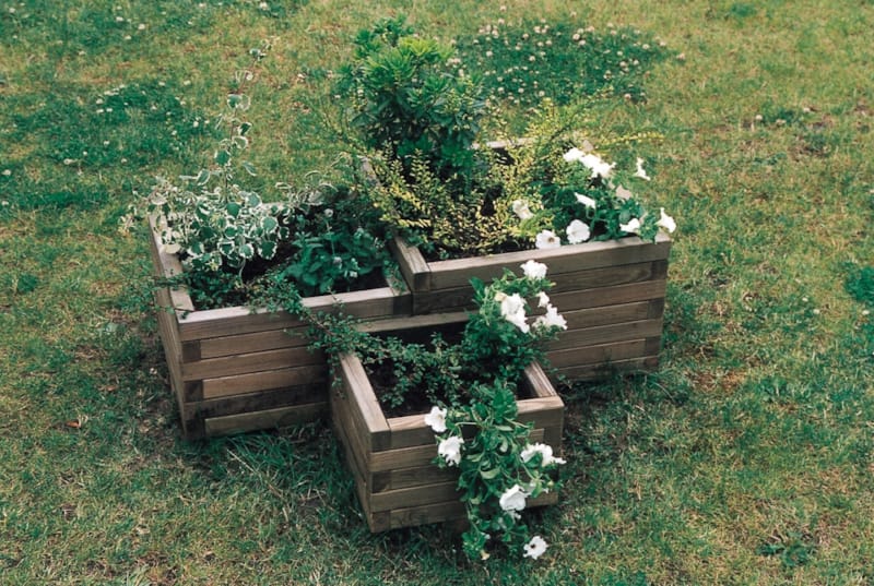 Set de bacs a fleurs (3 pièces) -  Square