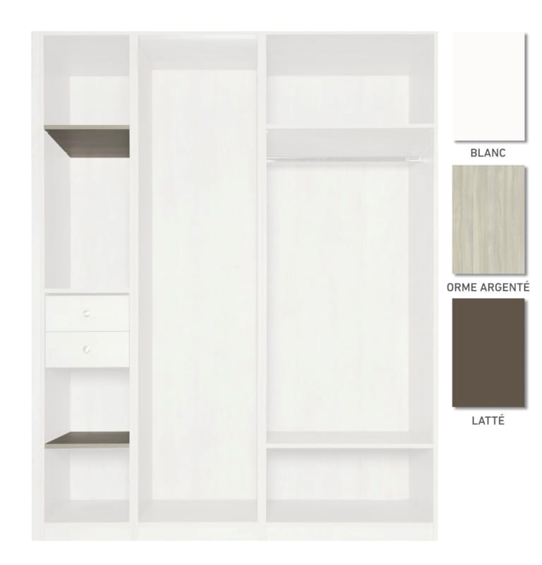 Tablettes mobiles blanches 400 mm - 2 pc