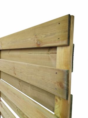 Ecran de jardin droit Strato 1800 x 1800 mm - Planche 15 x 120 mm - Vis inox