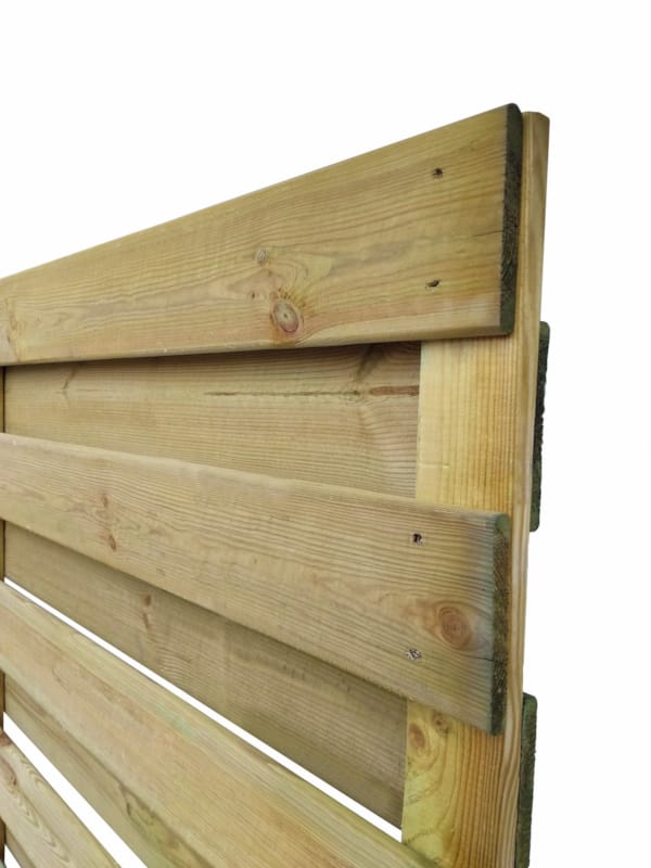 Ecran de jardin droit Strato 1800 x 1800 mm - Planche 15 x 120 mm - Vis inox