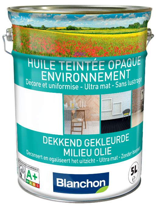 Blanchon Huile teintée opaque Environnement - 5 L - Noir