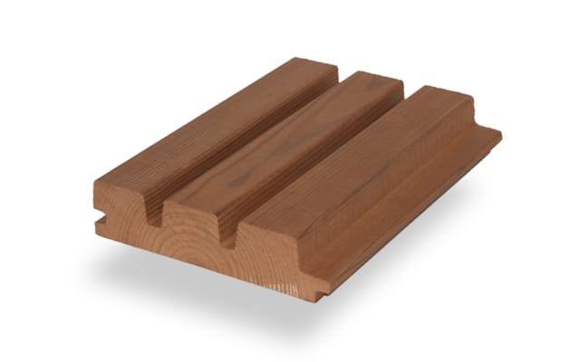 Bardage sapin thermowood triple - 32 x 140 x 4200 mm