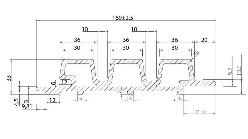 Bardage Composite WEO®35 Argent 33x170 mm (140 utiles) 3m