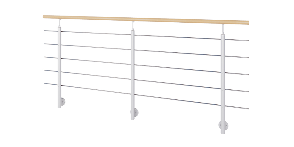 Kit Interio Fixation latérale - Acier Ral 9006 - 250 cm