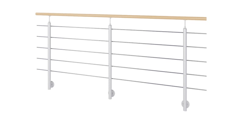 Kit Interio Fixation latérale - Acier Ral 9006 - 250 cm