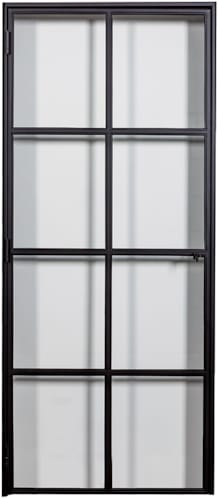 Porte Steel 8 carreaux 2040 X 880 mm gauche - verre trempé 5 mm