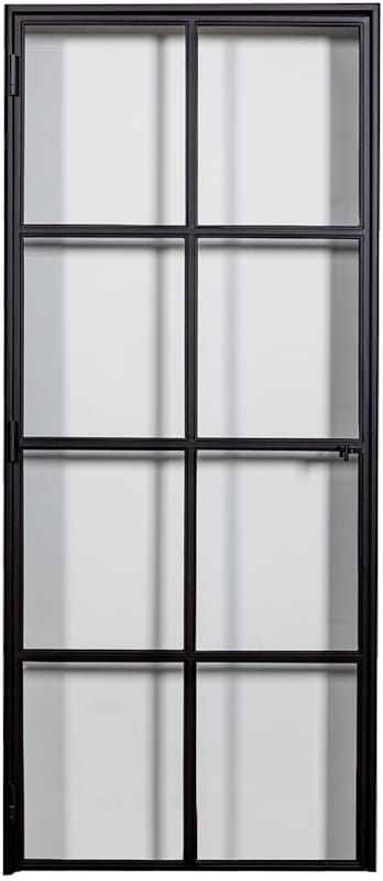 Porte Steel 8 carreaux 2040 X 880 mm gauche - verre trempé 5 mm