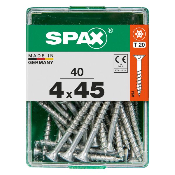 SPAX vis T-STAR+ WIROX - 4x45 M (boite 40 pces)