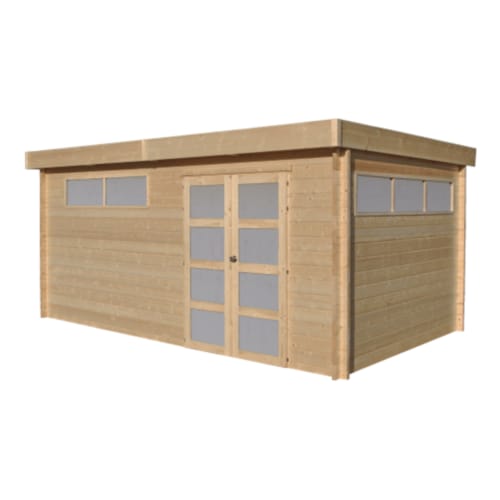 Chalet modern 44mm + auvent 12cm