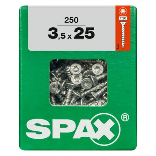 SPAX vis T-STAR+ WIROX - 3,5x25 L (boite 250 pces)