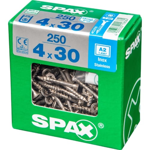 SPAX vis T-STAR+ A2 inox - 4x30 XL (bte 250 pces)