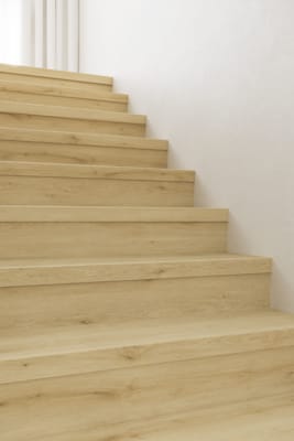 Nez de marche + profile alu - Maestro Steps Solid - Almond oak - 10 x 56 x 1500 mm