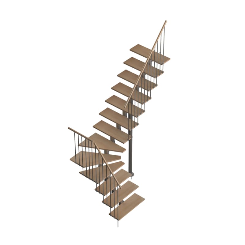 Eureka - Escalier 1/4 tournant droit