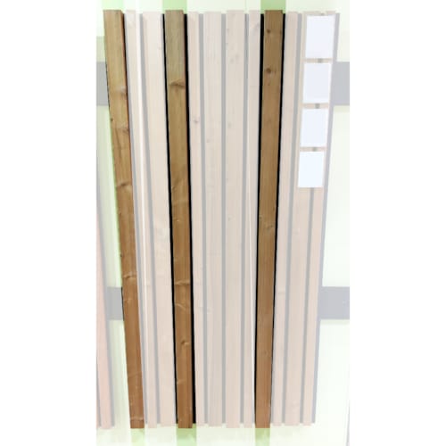 Bardage sapin thermo - Latte coins cassés - 30 x 68 x 3900 mm