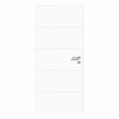 Porte chant plat Smartline Blanche Capri - 2m015 x 880mm - Ouverture din gauche