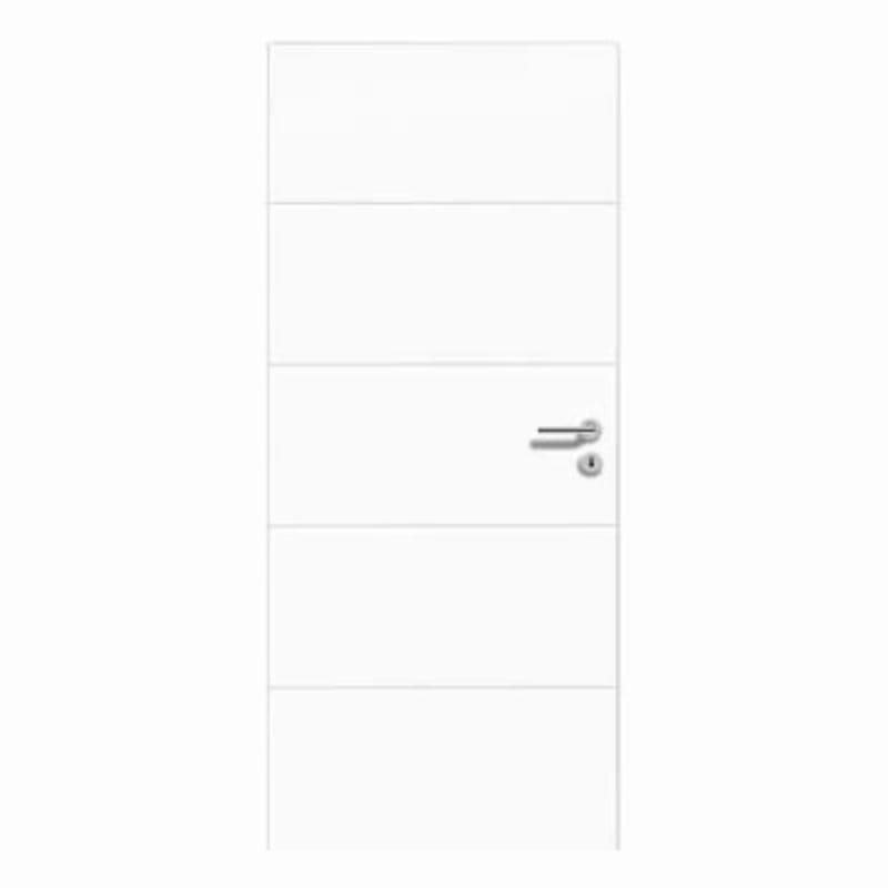 Porte chant plat Smartline Blanche Capri - 2m015 x 880mm - Ouverture din gauche