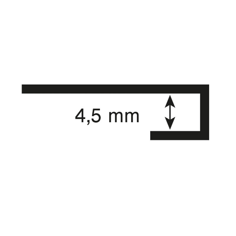 C-profile Rocko 2800 mm noir