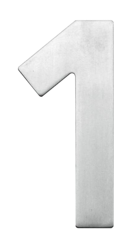 Chiffre 1 plat en inox pour façade