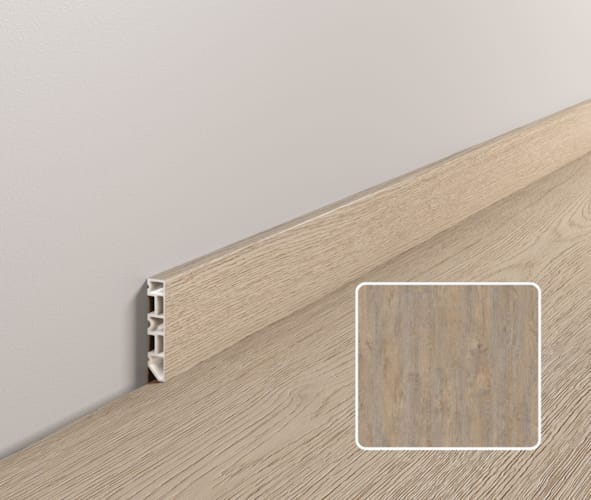 Plinthe moderne Coretec ESSENTIALS - Waterton Lakes Oak - 39604 - 13 x 58 x 2400 mm