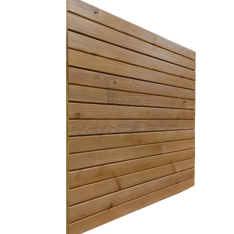 Bardage cèdre cryptoméria aspect faux clairevoie - Finition caramel - 20 x 130 x 2550 mm