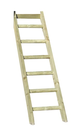 Escalier à marches en bois rond