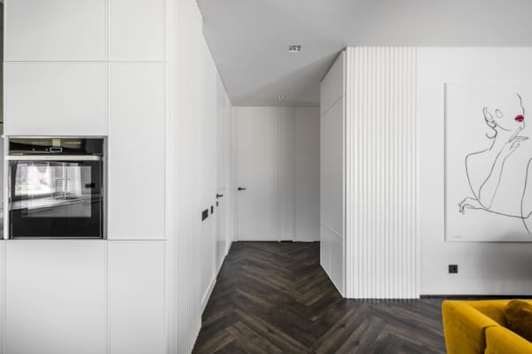 Panneau mural Maestro Latt White Paintable avec 7 lattes White Paintable - 20 x 300 x 2770