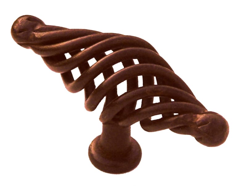 Bouton poignée de meuble Spiralus grand - Rouille