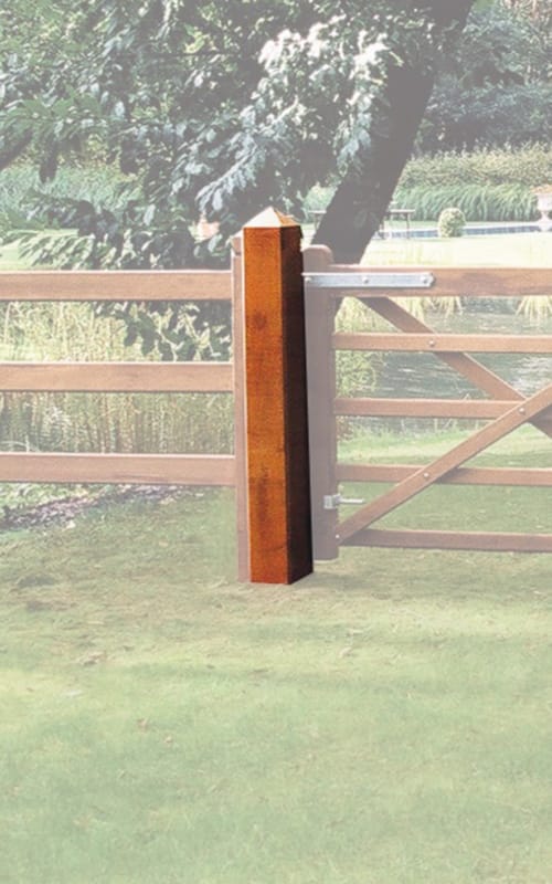 Poteau en bois exotique CL I 150x150 mm 2,50 m